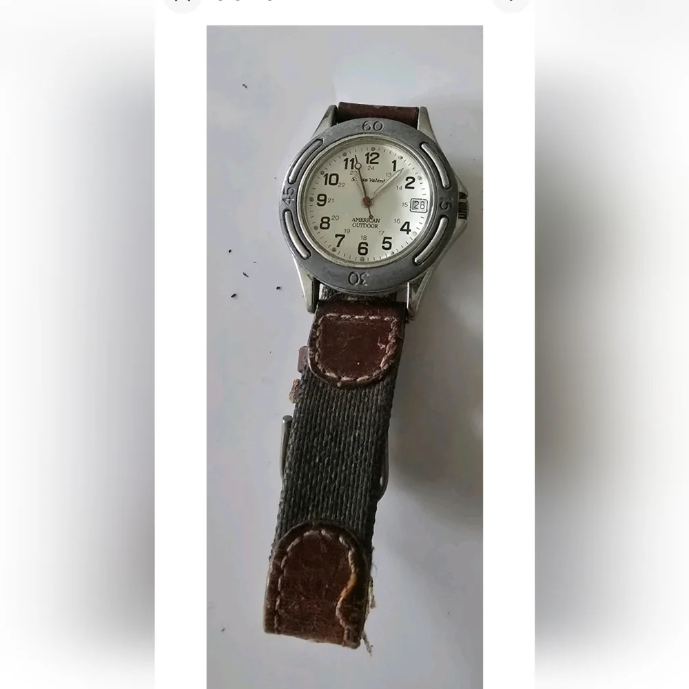 Sergio Valente + Silver Tone Quartz Watch LOT (2 Watches) For Parts Or Repair